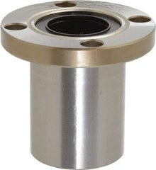 Value Collection - 1" ID, Round Flanged Single Linear Bearing - 1-9/16" OD - Industrial Tool & Supply