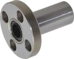 Value Collection - 3/8" ID, Round Flanged Double Linear Bearing - 5/8" OD - Industrial Tool & Supply