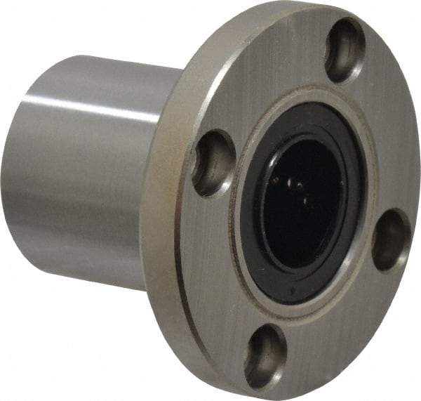 Value Collection - 16mm ID, Round Flanged Single Linear Bearing - 28mm OD - Industrial Tool & Supply