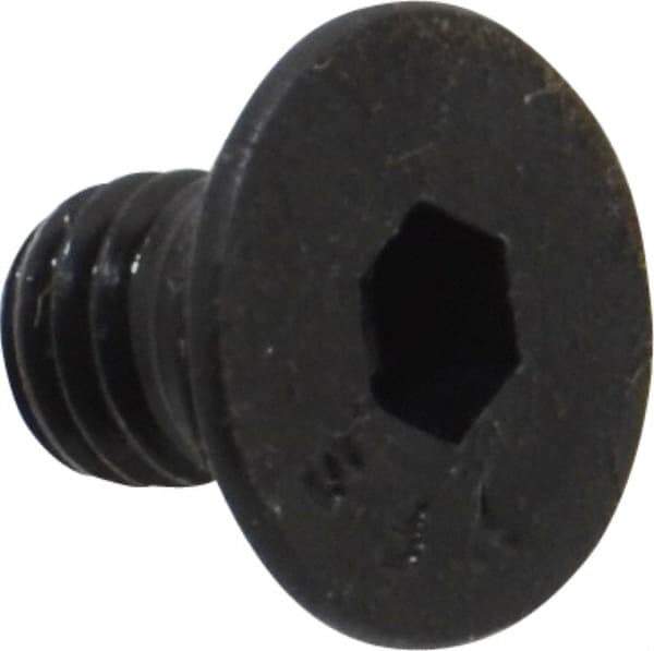 Value Collection - #10-32 UNF Hex Socket Drive, 82° Flat Screw - Alloy Steel, Black Oxide Finish, Fully Threaded, 5/16" OAL - Industrial Tool & Supply