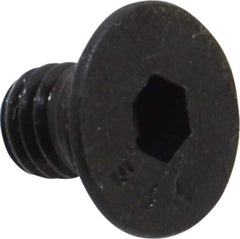 Value Collection - #10-32 UNF Hex Socket Drive, 82° Flat Screw - Alloy Steel, Black Oxide Finish, Fully Threaded, 5/16" OAL - Industrial Tool & Supply