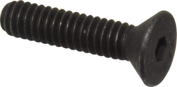 Value Collection - 1/4-20 UNC Hex Socket Drive, 82° Flat Screw - Alloy Steel, Black Oxide Finish, Fully Threaded, 1-1/8" OAL - Industrial Tool & Supply