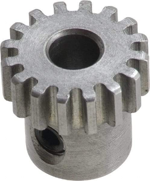 Boston Gear - 6 Pitch, 2.667" Pitch Diam, 16 Tooth Spur Gear - 1-1/2" Face Width, 1" Bore Diam, 2.13" Hub Diam, 14.5° Pressure Angle, Steel - Industrial Tool & Supply