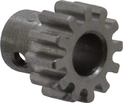 Boston Gear - 24 Pitch, 1/2" Pitch Diam, 12 Tooth Spur Gear - 1/4" Face Width, 1/4" Bore Diam, 0.36" Hub Diam, 14.5° Pressure Angle, Steel - Industrial Tool & Supply