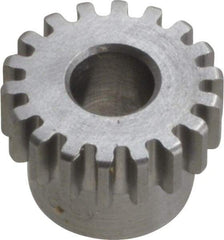 Boston Gear - 24 Pitch, 0.833" Pitch Diam, 18 Tooth Spur Gear - 1/4" Face Width, 5/16" Bore Diam, 0.7" Hub Diam, 14.5° Pressure Angle, Steel - Industrial Tool & Supply