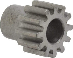 Boston Gear - 20 Pitch, 0.6" Pitch Diam, 12 Tooth Spur Gear - 3/8" Face Width, 5/16" Bore Diam, 0.46" Hub Diam, 14.5° Pressure Angle, Steel - Industrial Tool & Supply