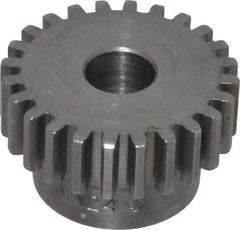 Boston Gear - 20 Pitch, 1.2" Pitch Diam, 24 Tooth Spur Gear - 3/8" Face Width, 3/8" Bore Diam, 0.92" Hub Diam, 14.5° Pressure Angle, Steel - Industrial Tool & Supply