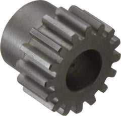 Boston Gear - 16 Pitch, 1" Pitch Diam, 16 Tooth Spur Gear - 1/2" Face Width, 1/2" Bore Diam, 0.81" Hub Diam, 14.5° Pressure Angle, Steel - Industrial Tool & Supply
