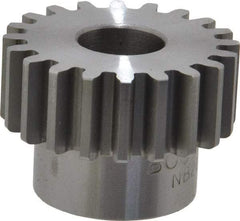 Boston Gear - 16 Pitch, 1-1/4" Pitch Diam, 20 Tooth Spur Gear - 1/2" Face Width, 1/2" Bore Diam, 0.96" Hub Diam, 14.5° Pressure Angle, Steel - Industrial Tool & Supply