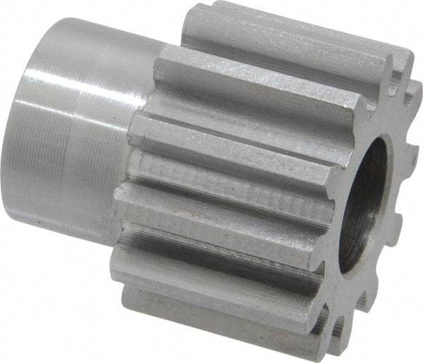 Boston Gear - 12 Pitch, 1" Pitch Diam, 12 Tooth Spur Gear - 3/4" Face Width, 1/2" Bore Diam, 3/4" Hub Diam, 14.5° Pressure Angle, Steel - Industrial Tool & Supply