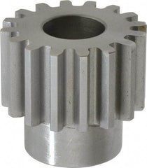Boston Gear - 10 Pitch, 1.6" Pitch Diam, 16 Tooth Spur Gear - 1" Face Width, 3/4" Bore Diam, 1.22" Hub Diam, 14.5° Pressure Angle, Steel - Industrial Tool & Supply