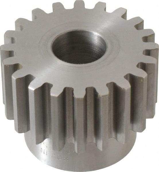 Boston Gear - 10 Pitch, 2" Pitch Diam, 20 Tooth Spur Gear - 1" Face Width, 3/4" Bore Diam, 1.62" Hub Diam, 14.5° Pressure Angle, Steel - Industrial Tool & Supply