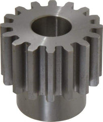 Boston Gear - 8 Pitch, 2" Pitch Diam, 16 Tooth Spur Gear - 1-1/4" Face Width, 7/8" Bore Diam, 1.56" Hub Diam, 14.5° Pressure Angle, Steel - Industrial Tool & Supply
