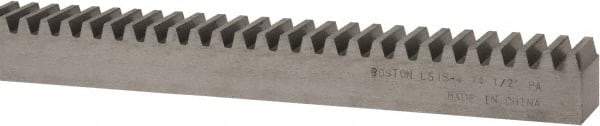 Boston Gear - 3/4" Face Width, 4 Feet Long, 3/4" Thick Steel Gear Rack - 12 Pitch - Industrial Tool & Supply