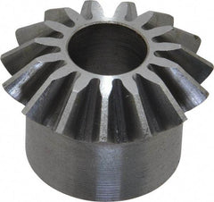 Boston Gear - 12 Pitch, 1-1/4" Pitch Diam, 15 Tooth Miter Gear - 0.29" Face Width, 1/2" Bore Diam, 1" Hub Diam, 20° Pressure Angle, Steel - Industrial Tool & Supply