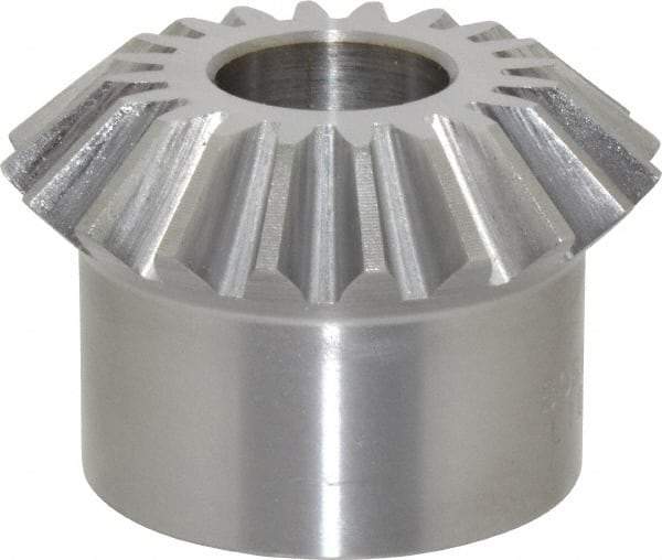 Boston Gear - 10 Pitch, 2" Pitch Diam, 20 Tooth Miter Gear - 0.45" Face Width, 3/4" Bore Diam, 1.62" Hub Diam, 20° Pressure Angle, Steel - Industrial Tool & Supply