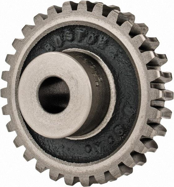 Boston Gear - 12 Pitch, 2-1/2" Pitch Diam, 30 Tooth Worm Gear - 1/2" Bore Diam, 14.5° Pressure Angle, Cast Iron - Industrial Tool & Supply