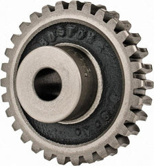 Boston Gear - 12 Pitch, 2-1/2" Pitch Diam, 30 Tooth Worm Gear - 1/2" Bore Diam, 14.5° Pressure Angle, Cast Iron - Industrial Tool & Supply
