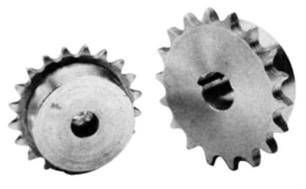 U.S. Tsubaki - 30 Teeth, 1" Chain Pitch, Chain Size 80, Roller Chain Sprockets - 9.567" Pitch Diam - Industrial Tool & Supply