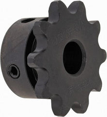 U.S. Tsubaki - 10 Teeth, 3/8" Chain Pitch, Chain Size 35, Finished Bore Sprocket - 3/8" Bore Diam, 1.214" Pitch Diam, 1.38" Outside Diam - Industrial Tool & Supply