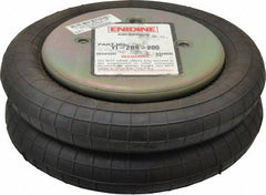 Value Collection - 100 psi Actuation: 540 Lb Ext, 5,435 Lb Compr, 3/8-16 & 3/8-16, 8" Stroke Len, Bellow Double Convolute Air Spring - 11-1/2" Extended Height, 3-1/2" Compressed Height, 10.3" Max OD at 100 psi, 250 to 3,615 Lb Capacity - Industrial Tool & Supply