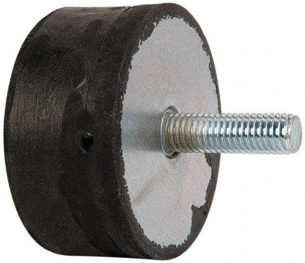 Tech Products - 360 Lb Capacity, 1/2-13 Plate/Stud Vibration Isolator - 3-1/8" Diam, 1-1/2" High - Industrial Tool & Supply