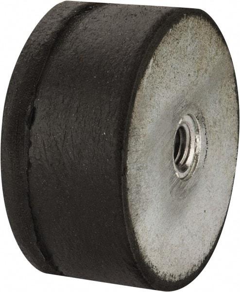 Tech Products - 660 Lb Capacity, 1/2-13 Plate/Plate Vibration Isolator - 3-1/8" Diam, 1-1/2" High - Industrial Tool & Supply