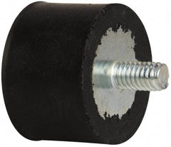 Tech Products - 95 Lb Capacity, 5/16-18 Plate/Stud Vibration Isolator - 1-1/2" Diam, 1" High - Industrial Tool & Supply