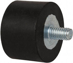 Tech Products - 135 Lb Capacity, 5/16-18 Plate/Stud Vibration Isolator - 1-1/2" Diam, 1" High - Industrial Tool & Supply