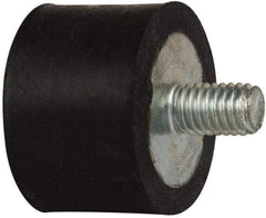 Tech Products - 95 Lb Capacity, 3/8-16 Plate/Stud Vibration Isolator - 1-1/2" Diam, 1" High - Industrial Tool & Supply