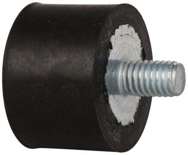 Tech Products - 185 Lb Capacity, 3/8-16 Plate/Stud Vibration Isolator - 1-1/2" Diam, 1" High - Industrial Tool & Supply