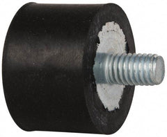 Tech Products - 185 Lb Capacity, 3/8-16 Plate/Stud Vibration Isolator - 1-1/2" Diam, 1" High - Industrial Tool & Supply