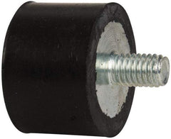 Tech Products - 270 Lb Capacity, 3/8-16 Plate/Stud Vibration Isolator - 1-1/2" Diam, 1" High - Industrial Tool & Supply