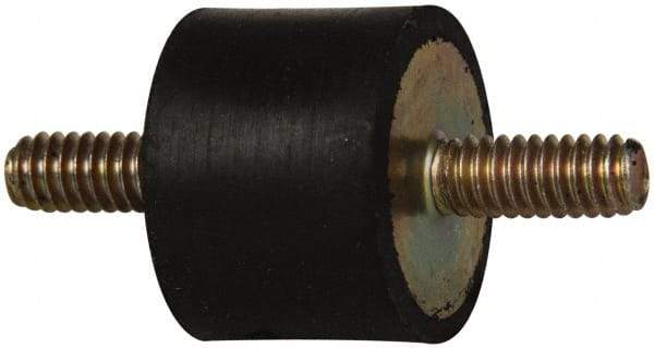 Tech Products - 60 Lb Capacity, 1/4-20 Stud/Stud Vibration Isolator - 1" Diam, 3/4" High - Industrial Tool & Supply