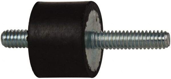 Tech Products - 70 Lb Capacity, 1/4-20 Stud/Stud Vibration Isolator - 1" Diam, 3/4" High - Industrial Tool & Supply