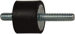 Tech Products - 70 Lb Capacity, 1/4-20 Stud/Stud Vibration Isolator - 1" Diam, 3/4" High - Industrial Tool & Supply