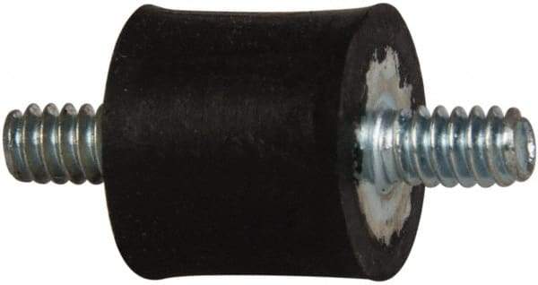 Tech Products - 5 Lb Capacity, 6-32 Stud/Stud Vibration Isolator - 7/16" Diam, 13/32" High - Industrial Tool & Supply