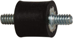 Tech Products - 5 Lb Capacity, 6-32 Stud/Stud Vibration Isolator - 7/16" Diam, 13/32" High - Industrial Tool & Supply