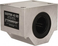 Thomson Industries - 40mm Inside Diam, 13,700 Lbs. Dynamic Capacity, Closed Single Pillow Block Linear Bearing - 91mm Overall Height x 108mm Overall Width, 58mm Btw Mount Hole Centers - Industrial Tool & Supply