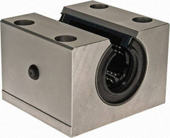 Thomson Industries - 30mm Inside Diam, 8,300 Lbs. Dynamic Capacity, Open Single Pillow Block Linear Bearing - 60mm Overall Height x 87" Overall Width, 45mm Btw Mount Hole Centers - Industrial Tool & Supply