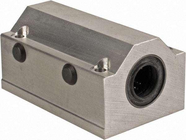 Thomson Industries - 16mm Inside Diam, 4,400 Lbs. Dynamic Capacity, Closed Twin Pillow Block Linear Bearing - 42mm Overall Height x 53mm Overall Width - Industrial Tool & Supply