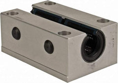 Thomson Industries - 16mm Inside Diam, 4,400 Lbs. Dynamic Capacity, Open Twin Pillow Block Linear Bearing - 35mm Overall Height x 53" Overall Width, 64mm Btw Mount Hole Centers - Industrial Tool & Supply