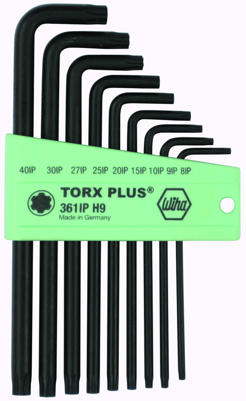 9 Piece - IP8; IP9; IP10; IP15; IP20; IP25; IP27; IP30; IP40 - TorxPlus L-Key Long Arm Set - Industrial Tool & Supply