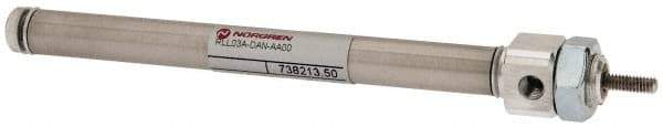 Norgren - 3" Stroke x 5/16" Bore Double Acting Air Cylinder - 10-32 Port, 5-40 Rod Thread - Industrial Tool & Supply