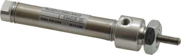 Norgren - 1-1/2" Stroke Double Acting Air Cylinder - 10-32 Port, 10-32 Rod Thread - Industrial Tool & Supply