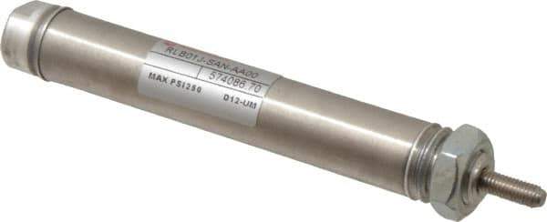 Norgren - 1-1/2" Stroke x 9/16" Bore Single Acting Air Cylinder - 10-32 Port, 10-32 Rod Thread - Industrial Tool & Supply