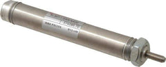 Norgren - 1-1/2" Stroke x 9/16" Bore Single Acting Air Cylinder - 10-32 Port, 10-32 Rod Thread - Industrial Tool & Supply