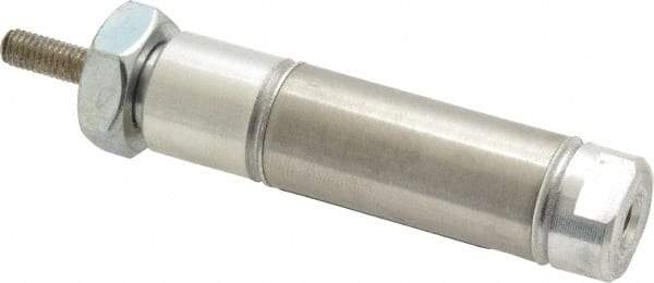 Norgren - 1/2" Stroke x 9/16" Bore Double Acting Air Cylinder - 10-32 Port, 10-32 Rod Thread - Industrial Tool & Supply