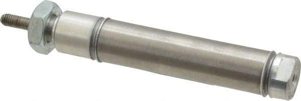 Norgren - 1-1/2" Stroke x 9/16" Bore Double Acting Air Cylinder - 10-32 Port, 10-32 Rod Thread - Industrial Tool & Supply
