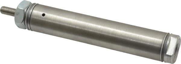 Norgren - 2" Stroke x 3/4" Bore Single Acting Air Cylinder - 1/8 Port, 1/4-28 Rod Thread - Industrial Tool & Supply